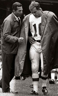 Giants Coach Allie Sherman and QB Fran Tarkenton